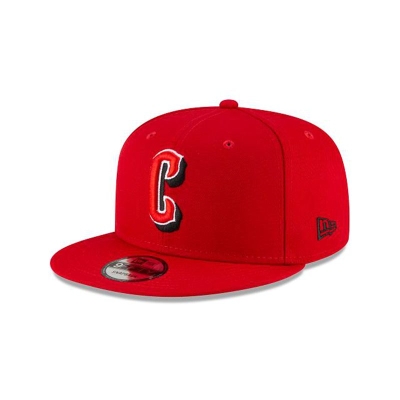 Red Cincinnati Reds Hat - New Era MLB Ligature 9FIFTY Snapback Caps USA9436078